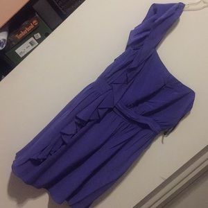 One shoulder ruffle dress
